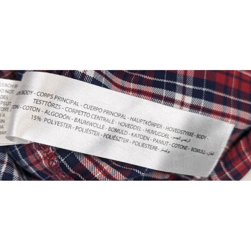 Ariat Pro Shirt Mens 3XL Long Sleeve Red White Blue Plaid Embroidered Western - Picture 10 of 11